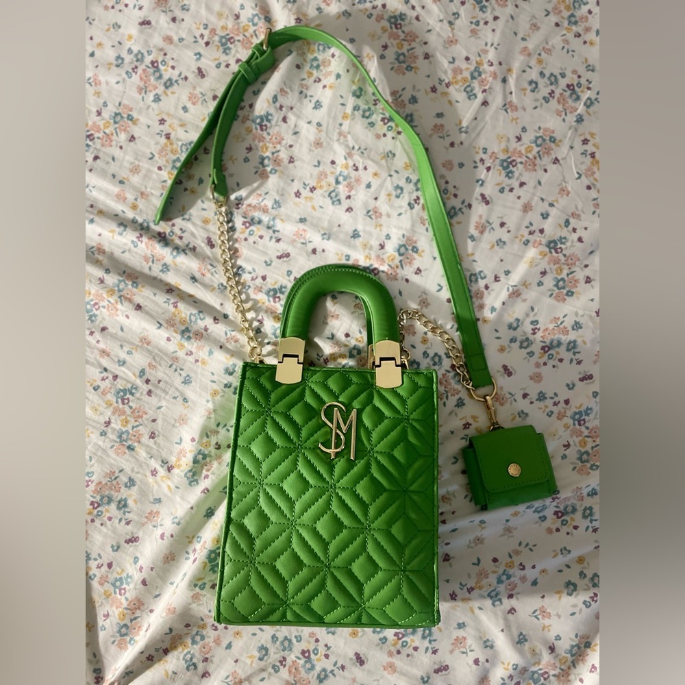 Steve Madden Bcarola crossbody bag with AirPod case Green Flare